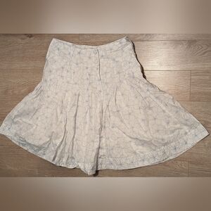 Esprit White A-Line Skirt with Blue Floral Pattern